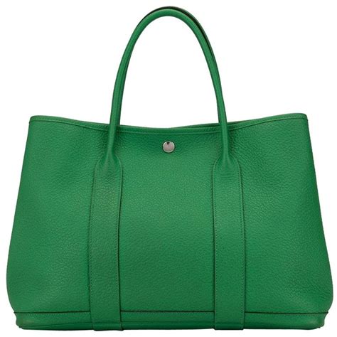 hermes green tote bag